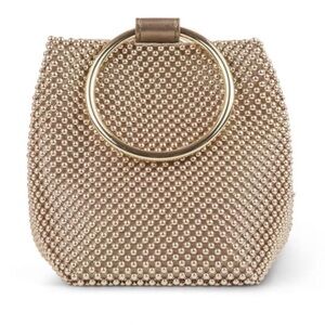 NWT Jessica McClintock Gwen Ball Mesh Ring Wristlet